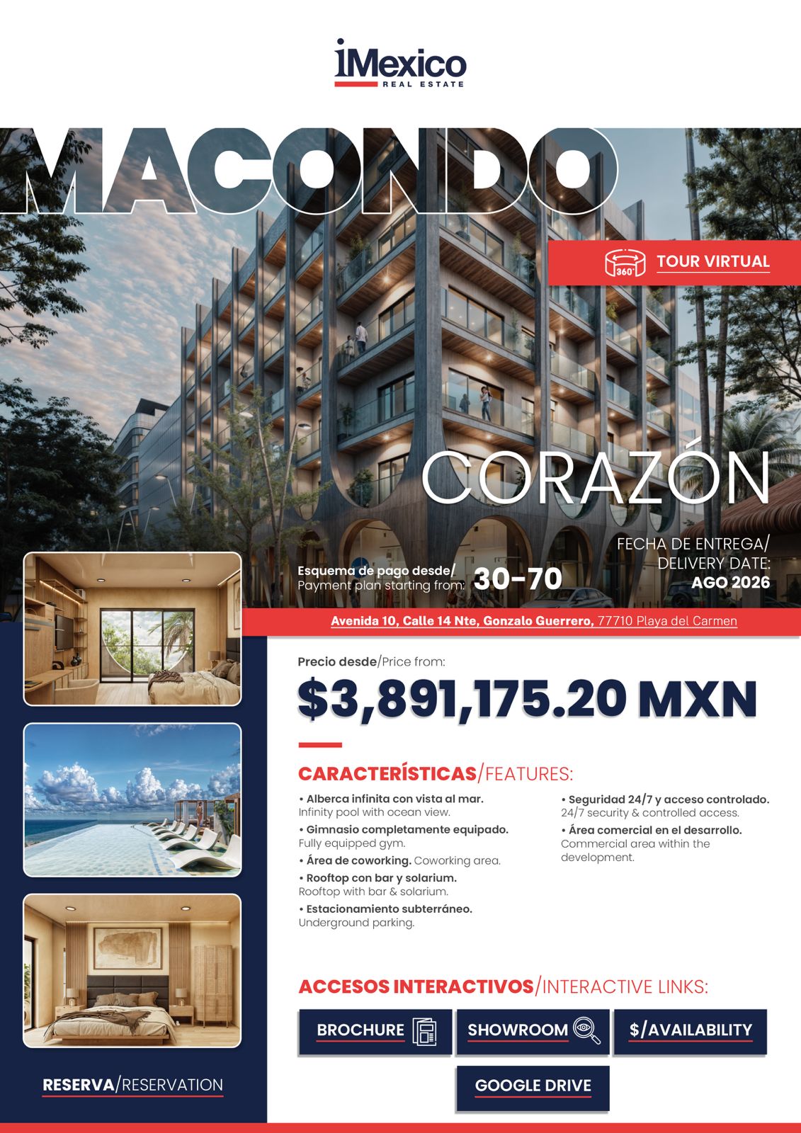 Macondo Corazón Playa del Carmen, Departamentos Boutique
