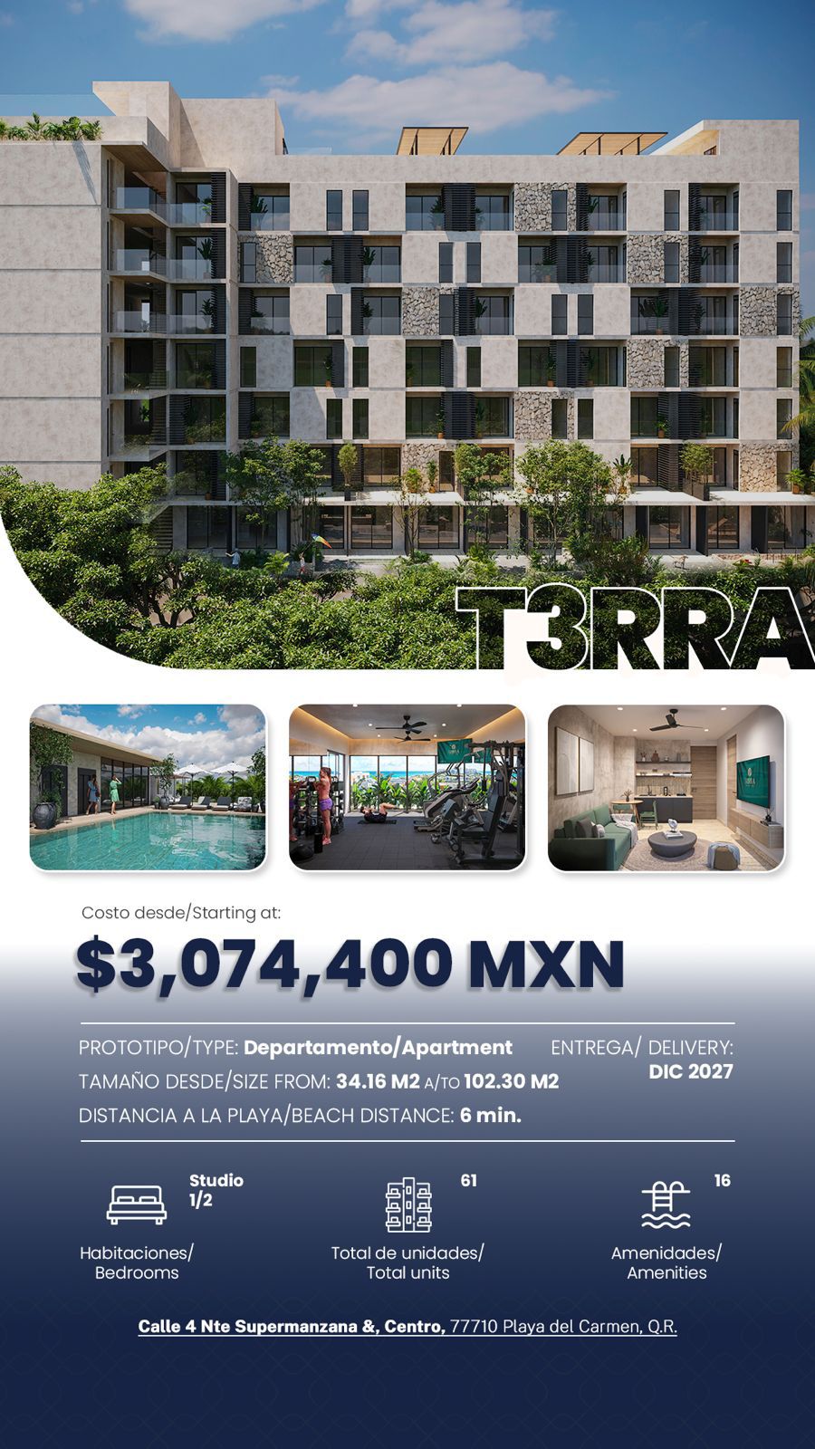 TERRA Playa del Carmen, Preventa